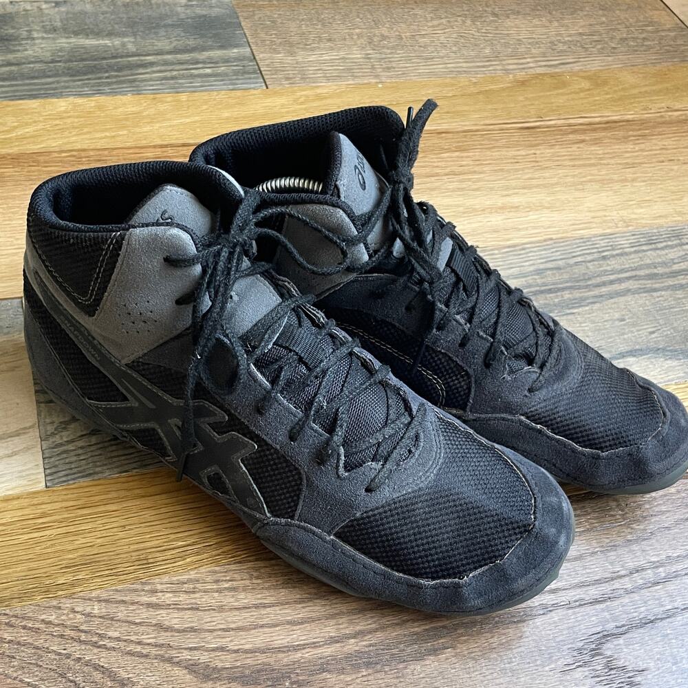 ASICS Snapdown 2 Wrestling Shoes Men's 9.5 Black Gray J703Y
